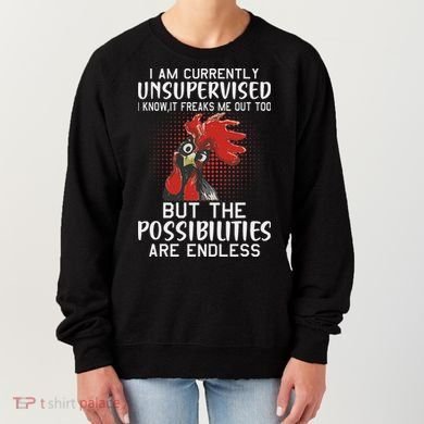 I Am Currently Unsupervised Funny Sayings Women's Sweatshirt