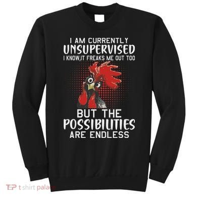 I Am Currently Unsupervised Funny Sayings Sweatshirt