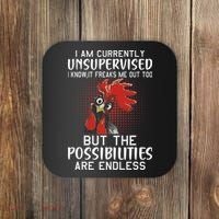 I Am Currently Unsupervised Funny Sayings Coaster thumb 0