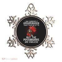 I Am Currently Unsupervised Funny Sayings Ornament thumb 0
