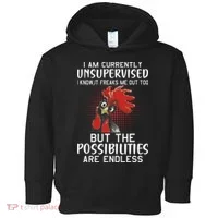 I Am Currently Unsupervised Funny Sayings Toddler Hoodie thumb 0
