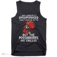 I Am Currently Unsupervised Funny Sayings Tank Top thumb 0