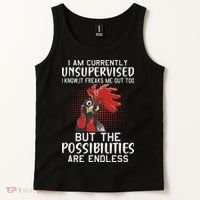 I Am Currently Unsupervised Funny Sayings Tank Top thumb 2
