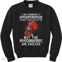 I Am Currently Unsupervised Funny Sayings Kids Sweatshirt thumb 0