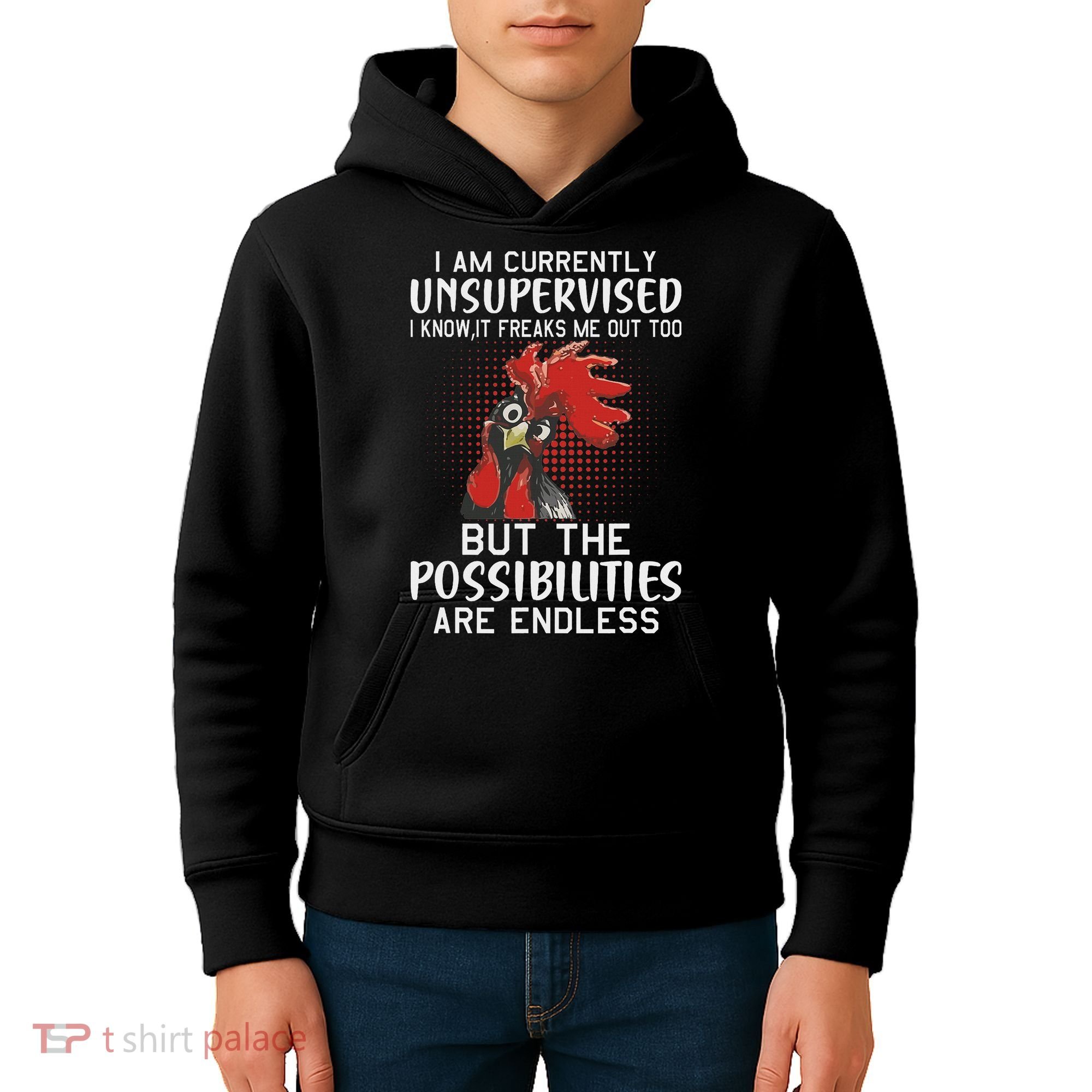 I Am Currently Unsupervised Funny Sayings Kids Hoodie