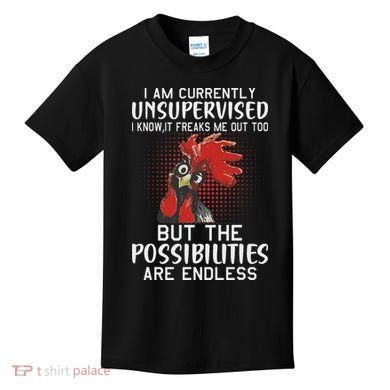 I Am Currently Unsupervised Funny Sayings Kids T-Shirt