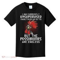 I Am Currently Unsupervised Funny Sayings Kids T-Shirt thumb 0