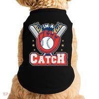 I'm A Catch Baseball Sport Doggie Tank thumb 0
