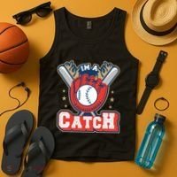 I'm A Catch Baseball Sport Tank Top thumb 4