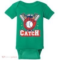 I'm A Catch Baseball Sport Baby Bodysuit thumb 0