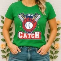 I'm A Catch Baseball Sport Women's T-Shirt thumb 2