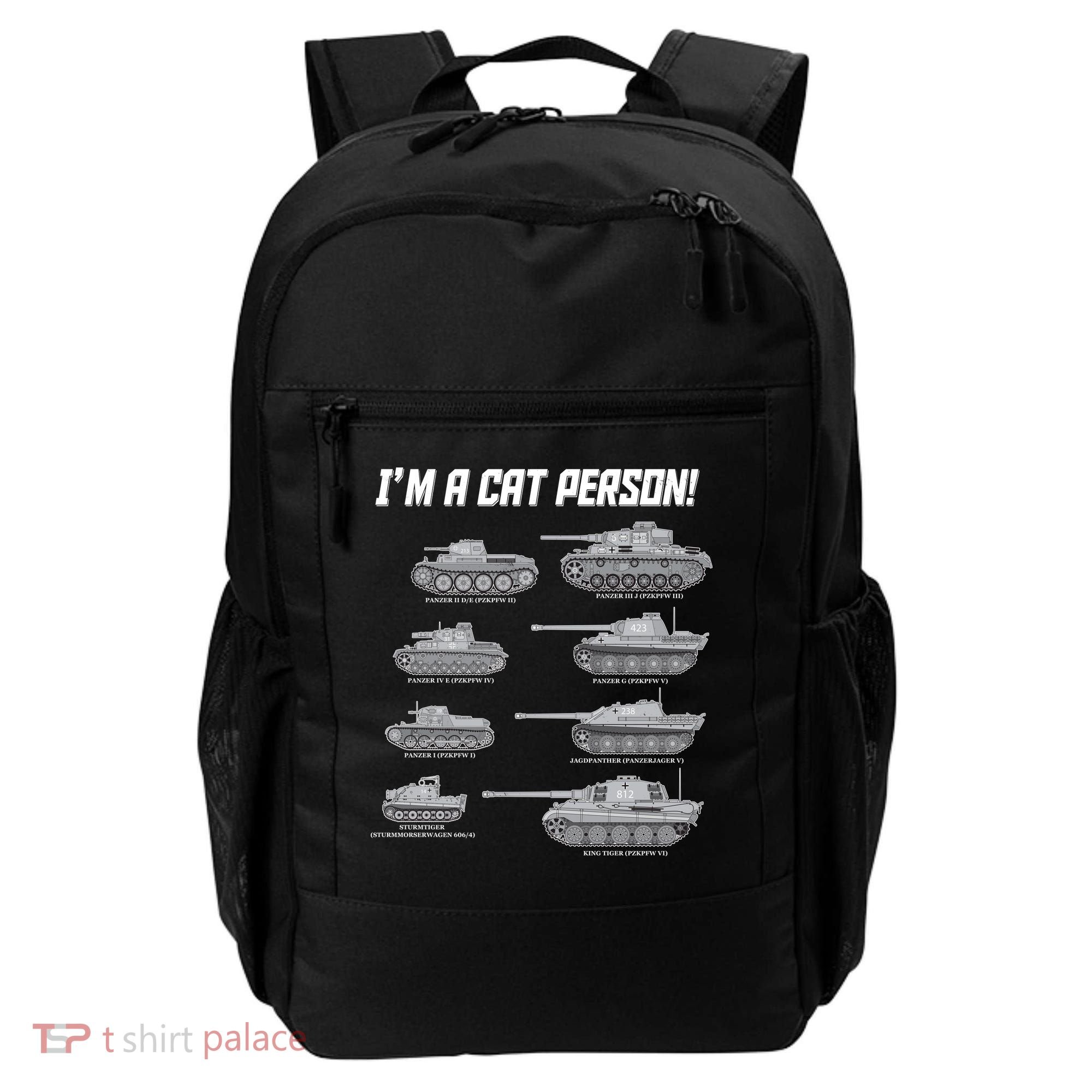 I'm A Cat Person WWII German Tanks Backpack