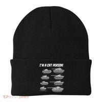I'm A Cat Person WWII German Tanks Beanie thumb 0