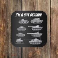 I'm A Cat Person WWII German Tanks Coaster thumb 0
