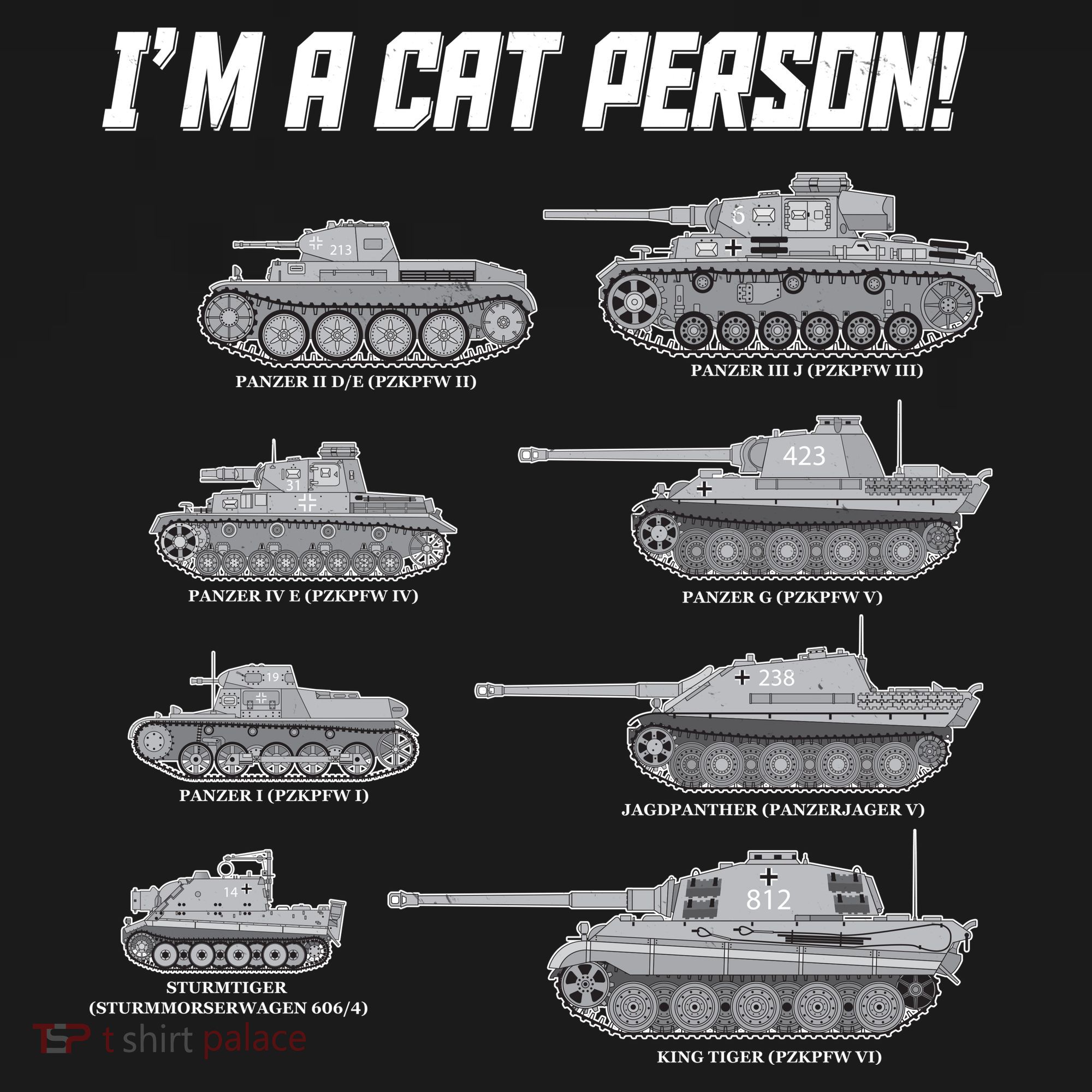 I'm A Cat Person WWII German Tanks Women's Hoodie