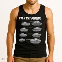 I'm A Cat Person WWII German Tanks Tank Top thumb 3