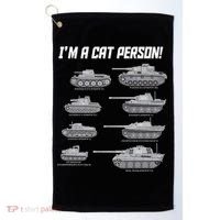 I'm A Cat Person WWII German Tanks Golf Towel thumb 0