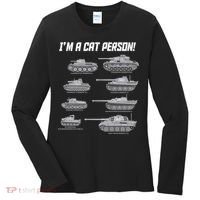 I'm A Cat Person WWII German Tanks Women's Long Sleeve Shirt thumb 0