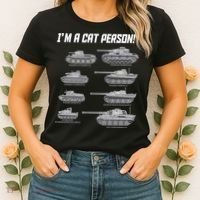 I'm A Cat Person WWII German Tanks Women's T-Shirt thumb 2