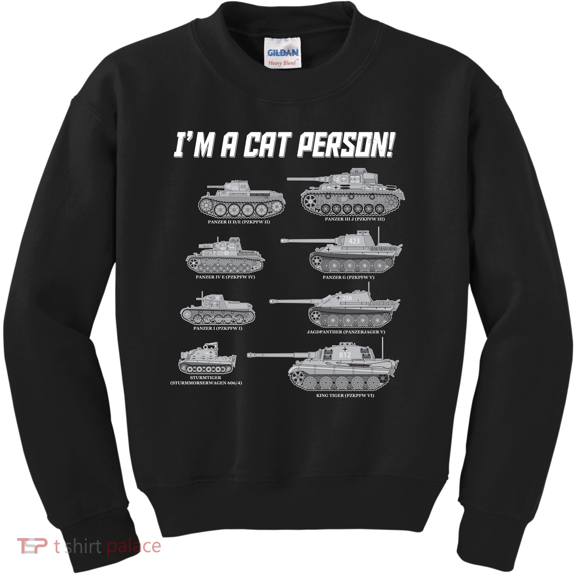I'm A Cat Person WWII German Tanks Kids Sweatshirt