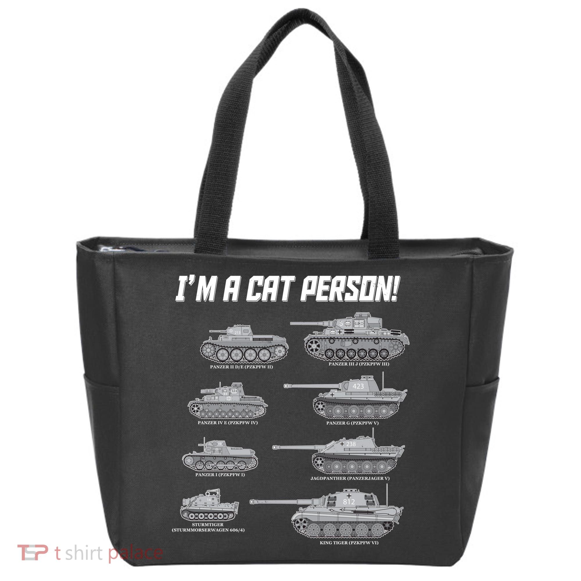I'm A Cat Person WWII German Tanks Tote Bag