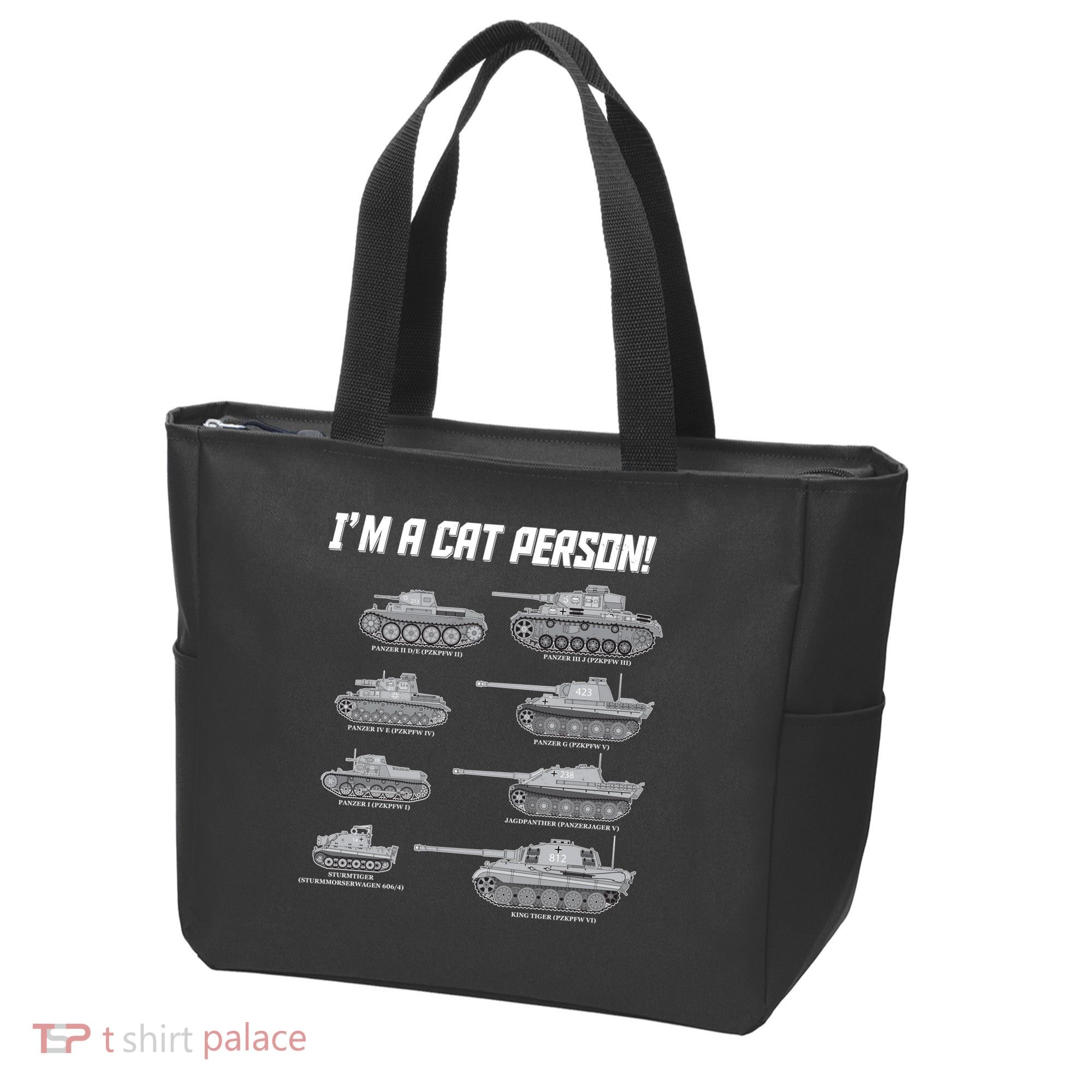 I'm A Cat Person WWII German Tanks Tote Bag