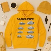 I'm A Cat Person WWII German Tanks Hoodie thumb 3