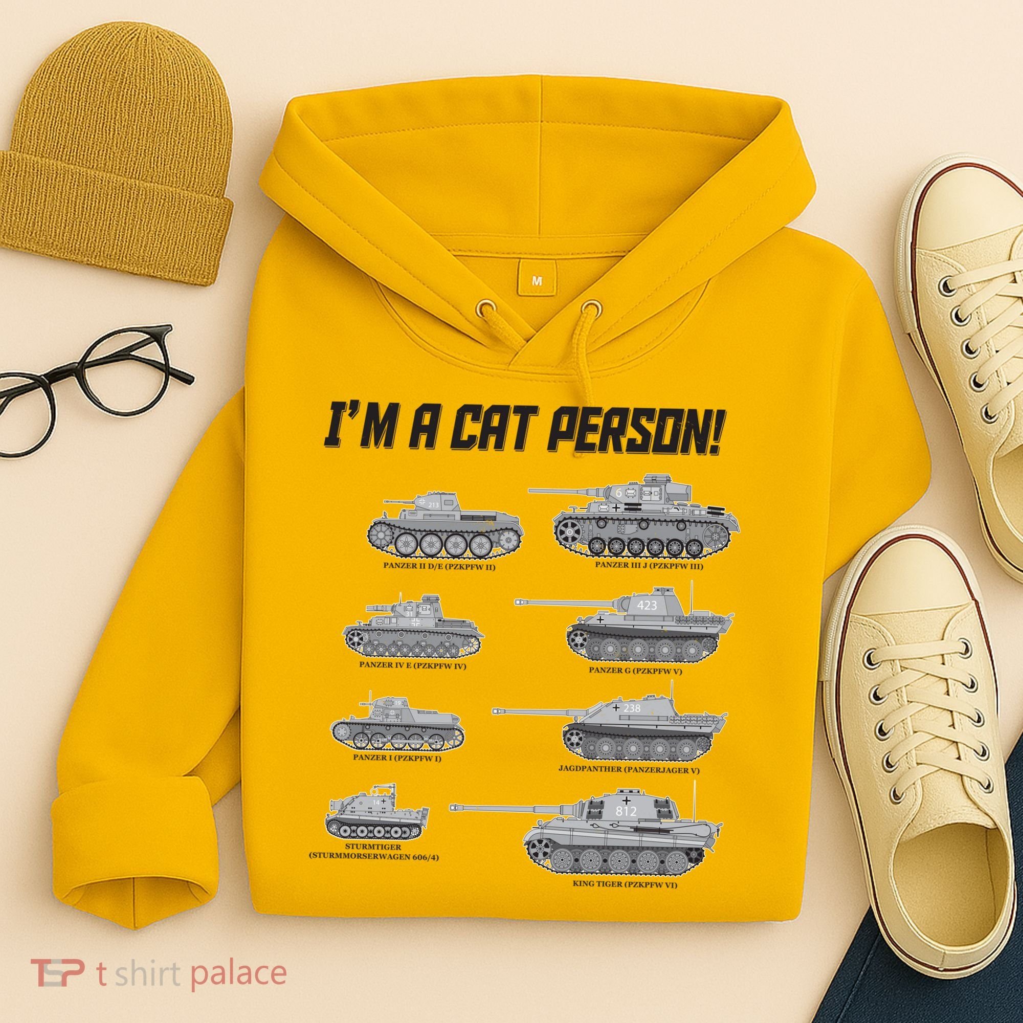 I'm A Cat Person WWII German Tanks Hoodie