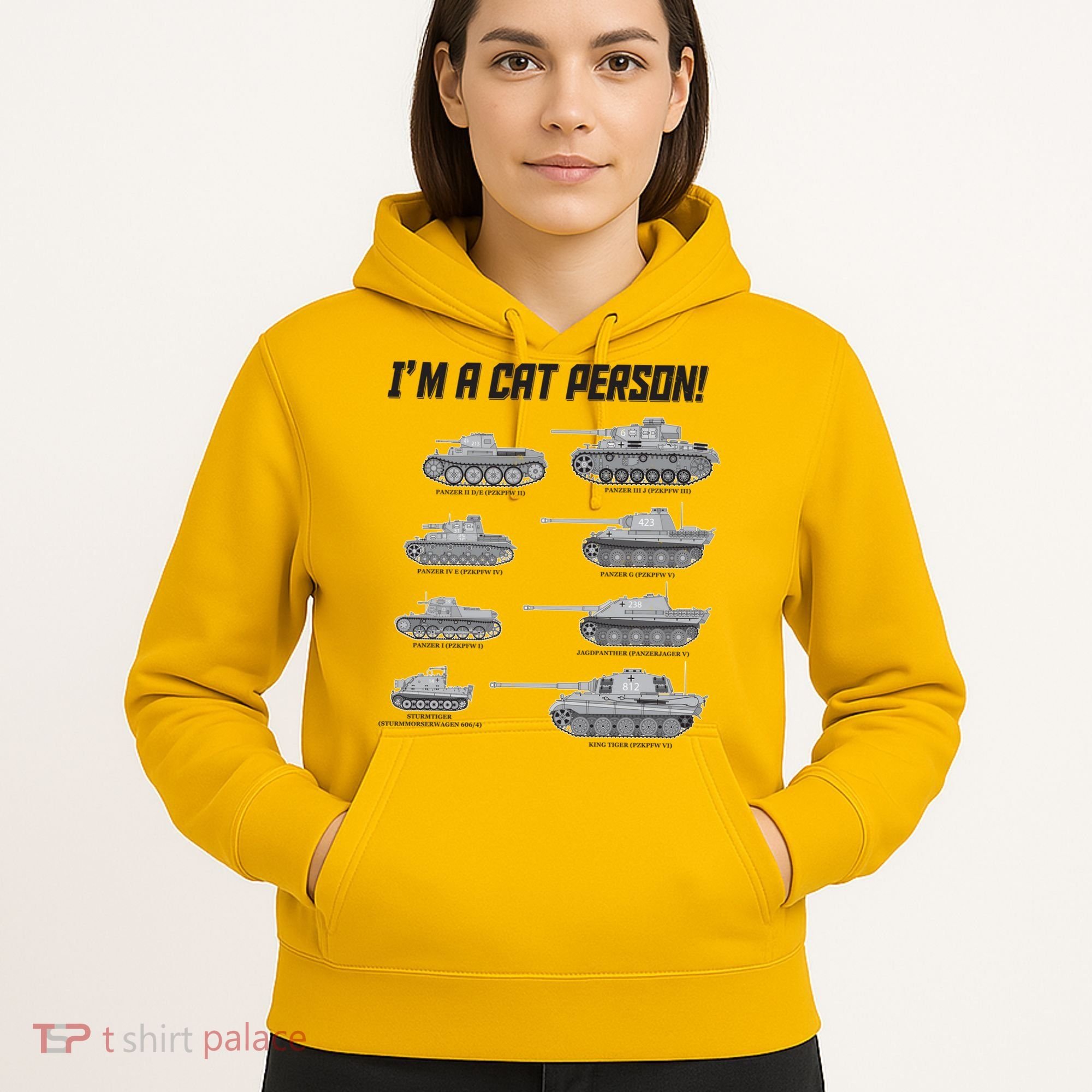 I'm A Cat Person WWII German Tanks Hoodie