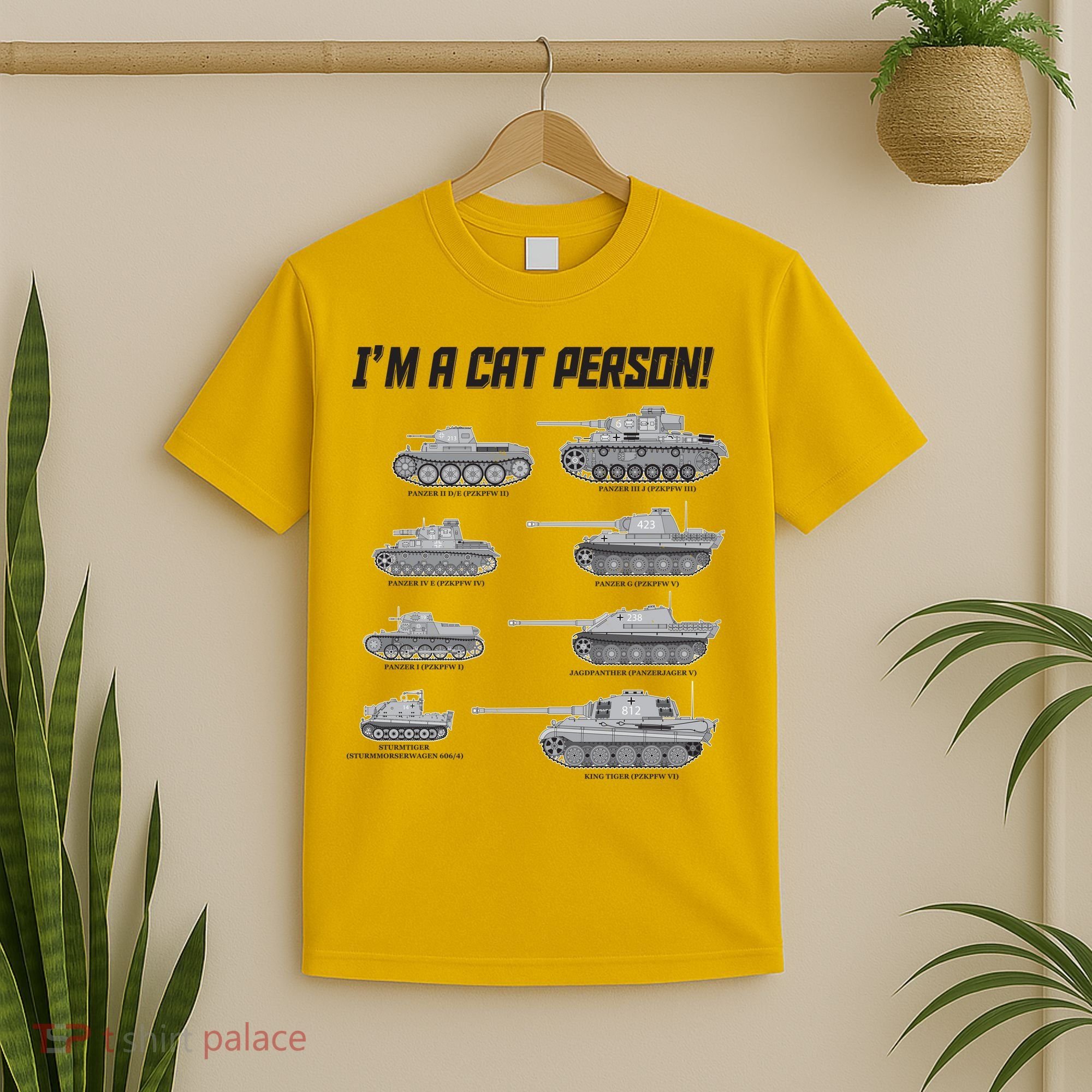 I'm A Cat Person WWII German Tanks T-Shirt