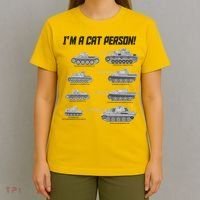 I'm A Cat Person WWII German Tanks T-Shirt thumb 4