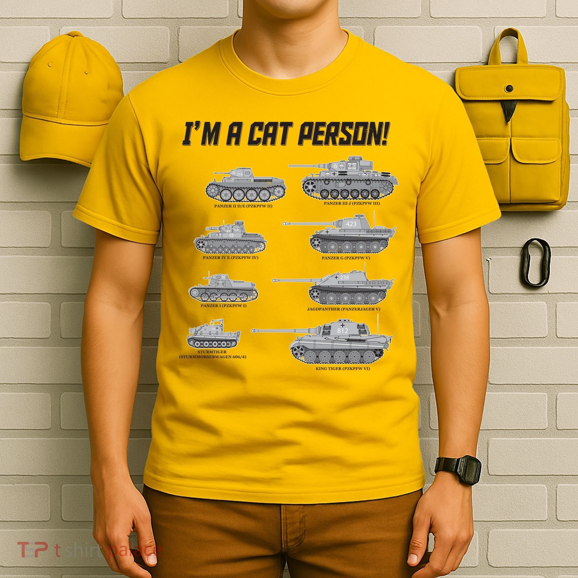 I'm A Cat Person WWII German Tanks T-Shirt