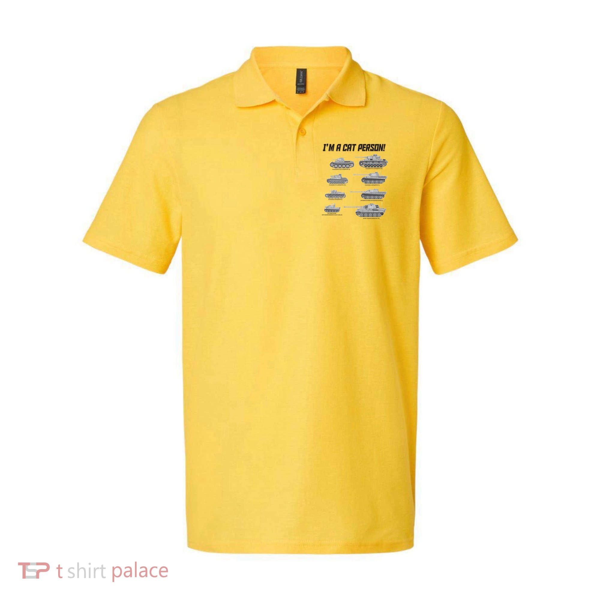 I'm A Cat Person WWII German Tanks Polo