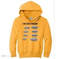 I'm A Cat Person WWII German Tanks Kids Hoodie thumb 0