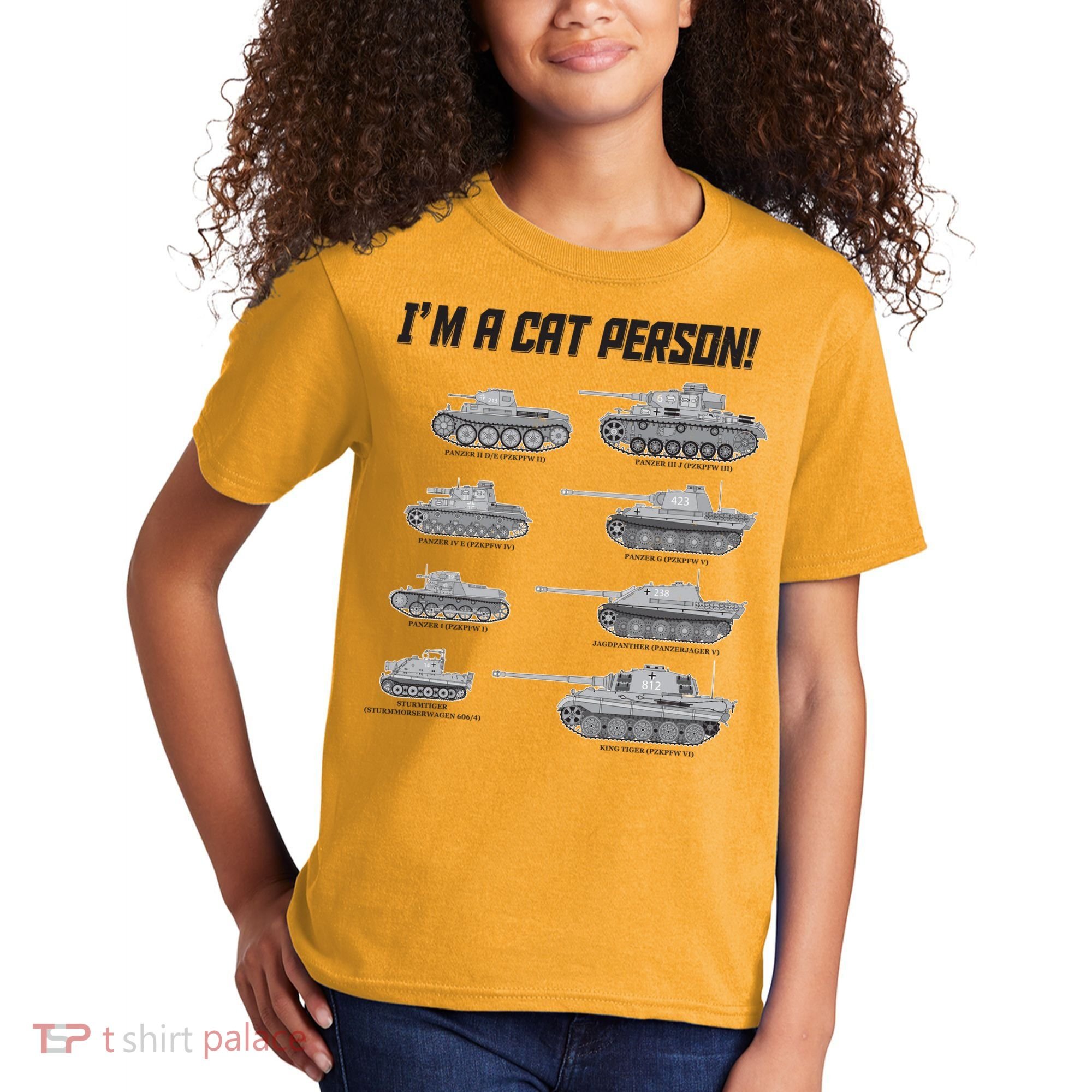 I'm A Cat Person WWII German Tanks Kids T-Shirt