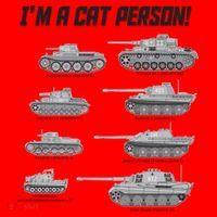 I'm A Cat Person WWII German Tanks Santa Hat thumb 1