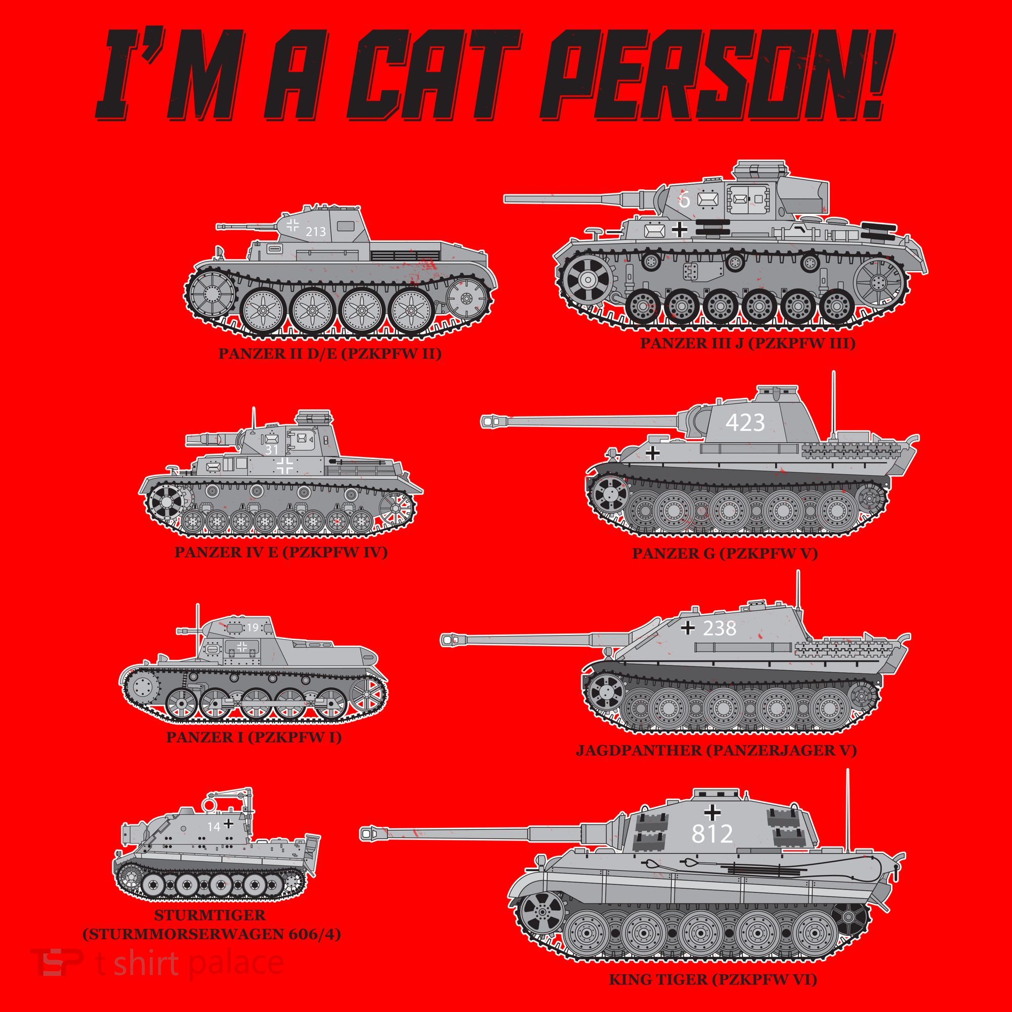 I'm A Cat Person WWII German Tanks Santa Hat