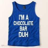 Im A Chocolate Bar Duh Halloween Costume Tank Top thumb 2