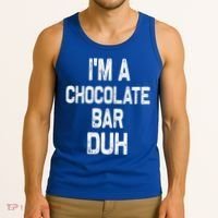 Im A Chocolate Bar Duh Halloween Costume Tank Top thumb 3
