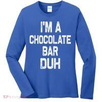 Im A Chocolate Bar Duh Halloween Costume Women's Long Sleeve Shirt thumb 0
