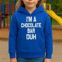 Im A Chocolate Bar Duh Halloween Costume Kids Hoodie thumb 3