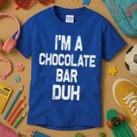 Im A Chocolate Bar Duh Halloween Costume Kids T-Shirt thumb 3