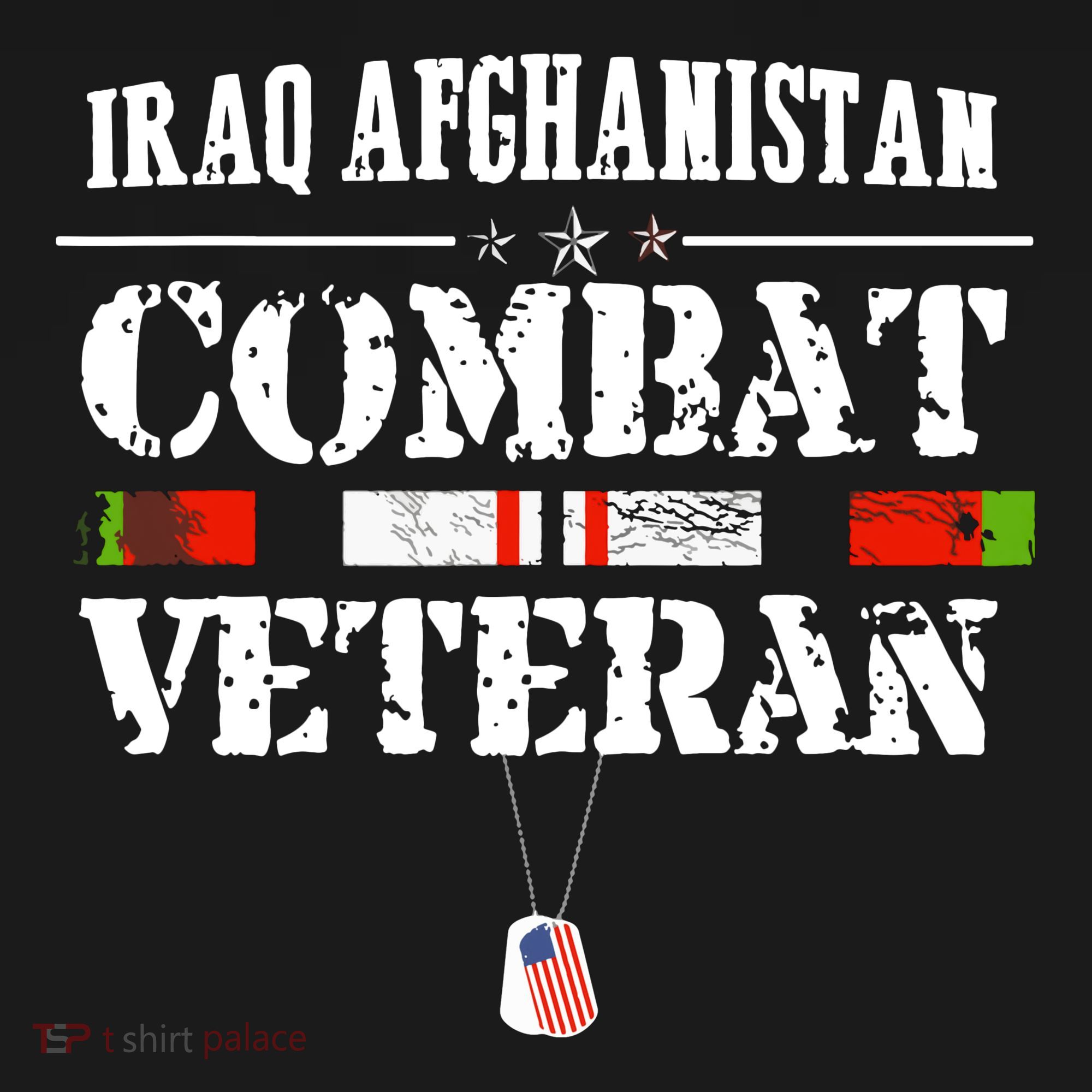Iraq Afghanistan Combat Veteran Vintage T-Shirt