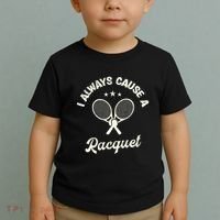 I Always Cause A Racquet For A Tennis Player Toddler T-Shirt thumb 2