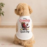 It's A Crawfish Kinda Day Crawfish Funny Louisiana Seafood Doggie Tank thumb 2
