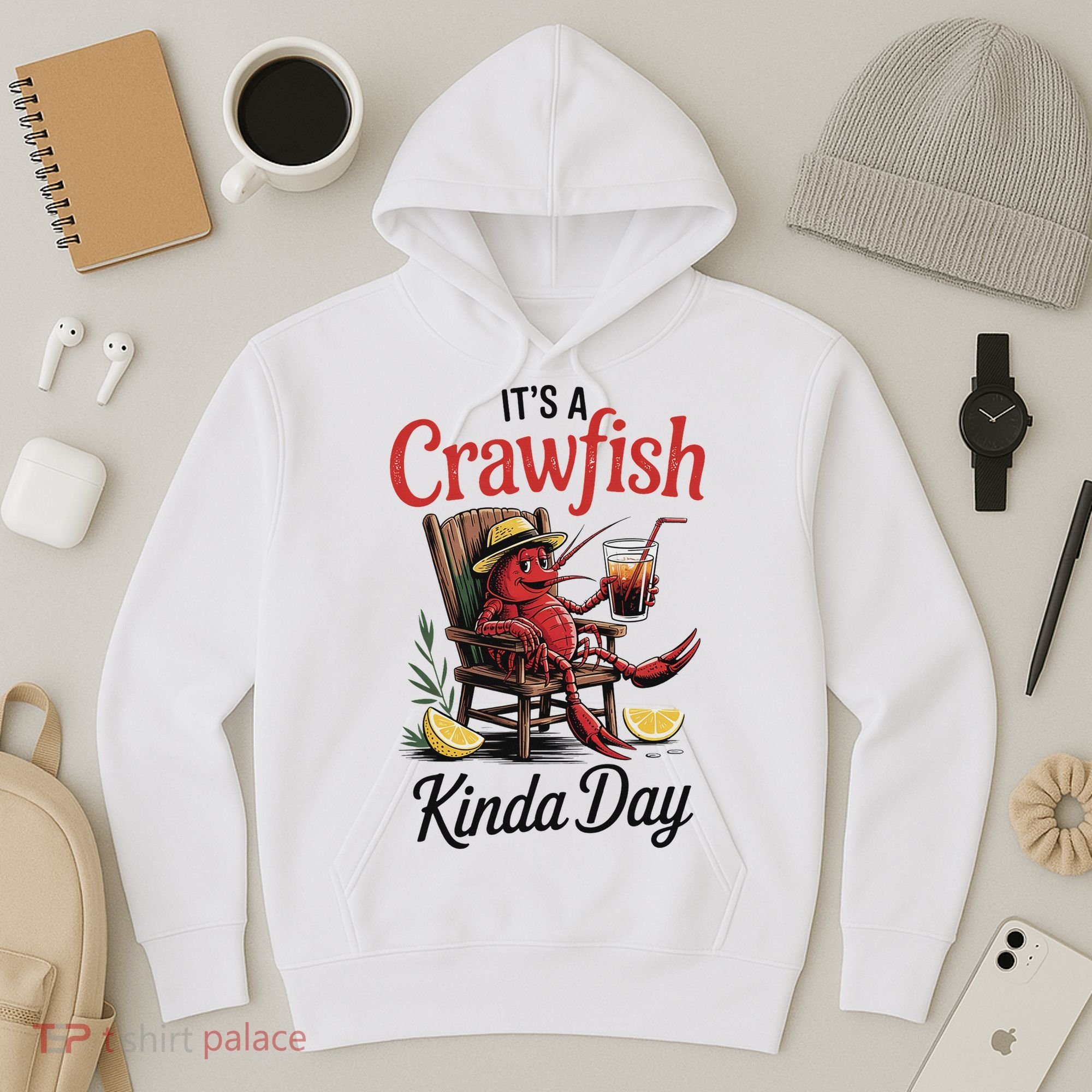 It's A Crawfish Kinda Day Crawfish Funny Louisiana Seafood Hoodie