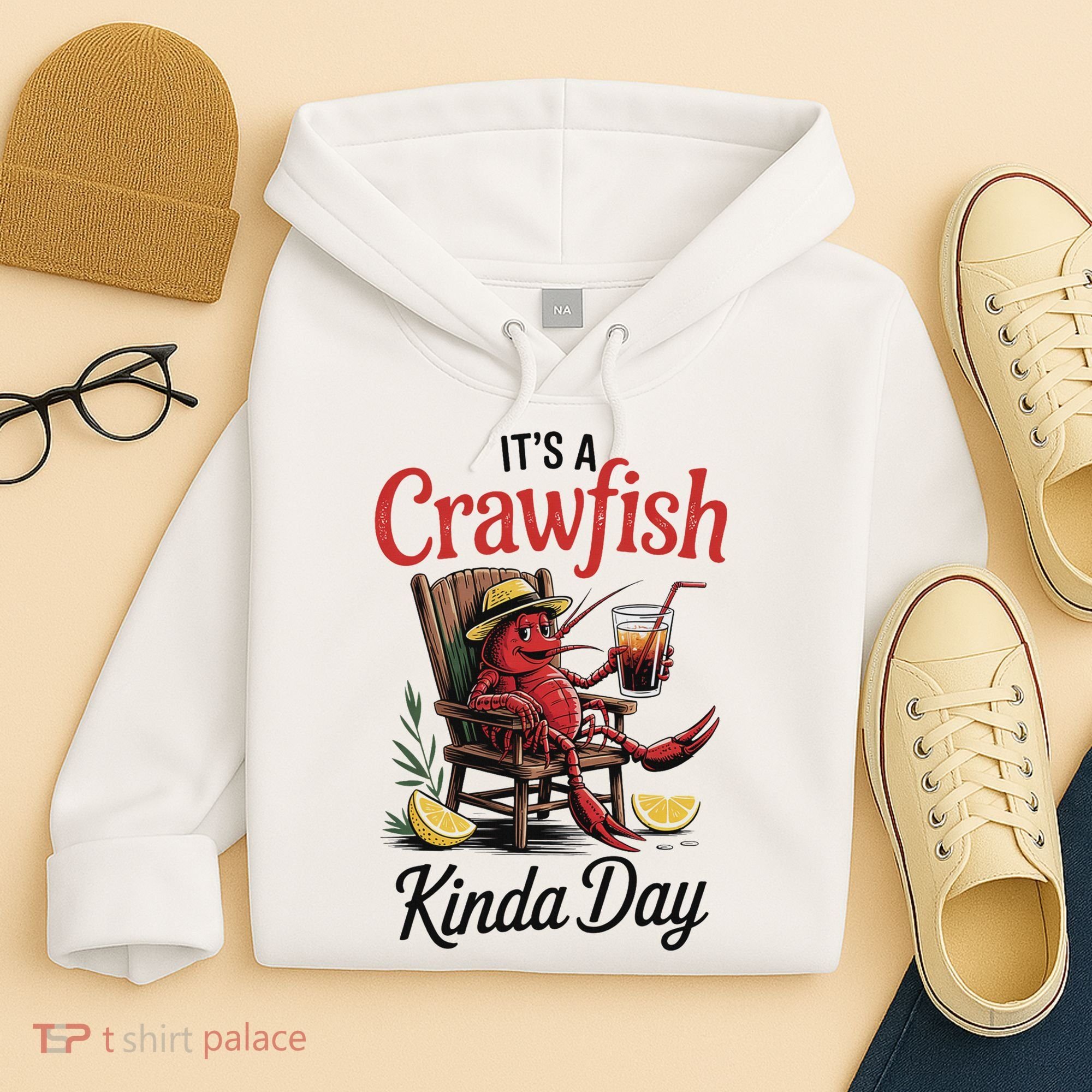 It's A Crawfish Kinda Day Crawfish Funny Louisiana Seafood Hoodie