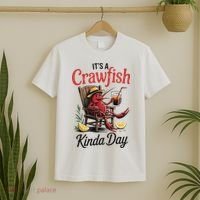 It's A Crawfish Kinda Day Crawfish Funny Louisiana Seafood T-Shirt thumb 2