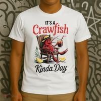 It's A Crawfish Kinda Day Crawfish Funny Louisiana Seafood T-Shirt thumb 3