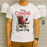 It's A Crawfish Kinda Day Crawfish Funny Louisiana Seafood T-Shirt thumb 6